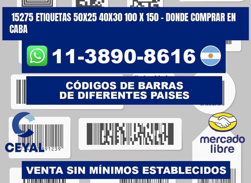 15275 etiquetas 50x25 40x30 100 x 150 - Donde Comprar en Caba