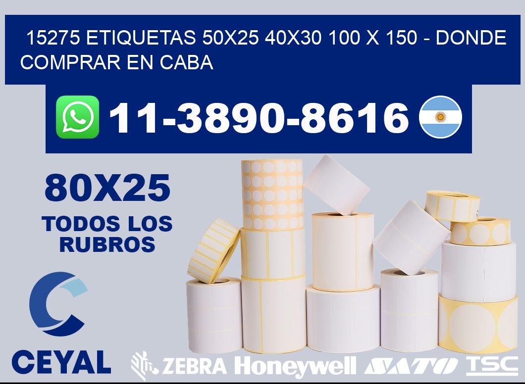 15275 etiquetas 50x25 40x30 100 x 150 - Donde Comprar en Caba