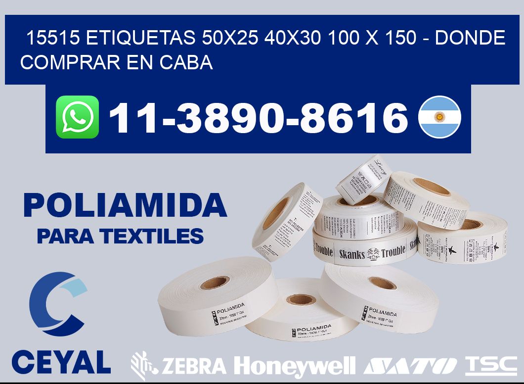 15515 etiquetas 50x25 40x30 100 x 150 - Donde Comprar en Caba