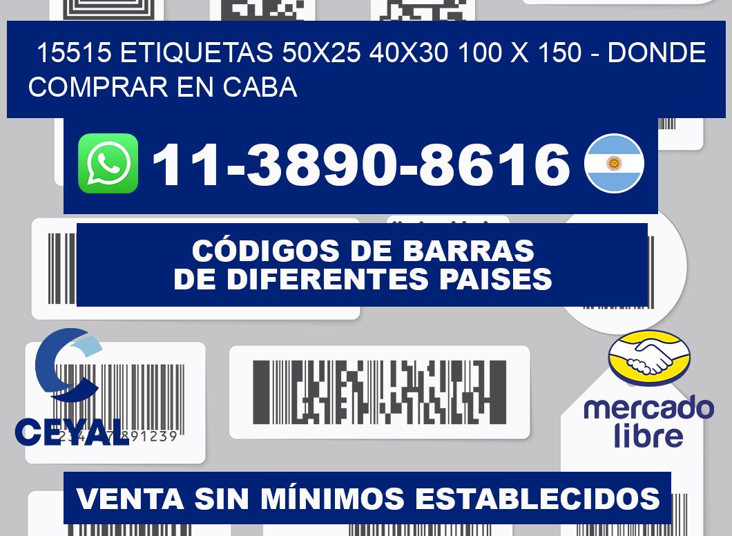 15515 etiquetas 50x25 40x30 100 x 150 - Donde Comprar en Caba