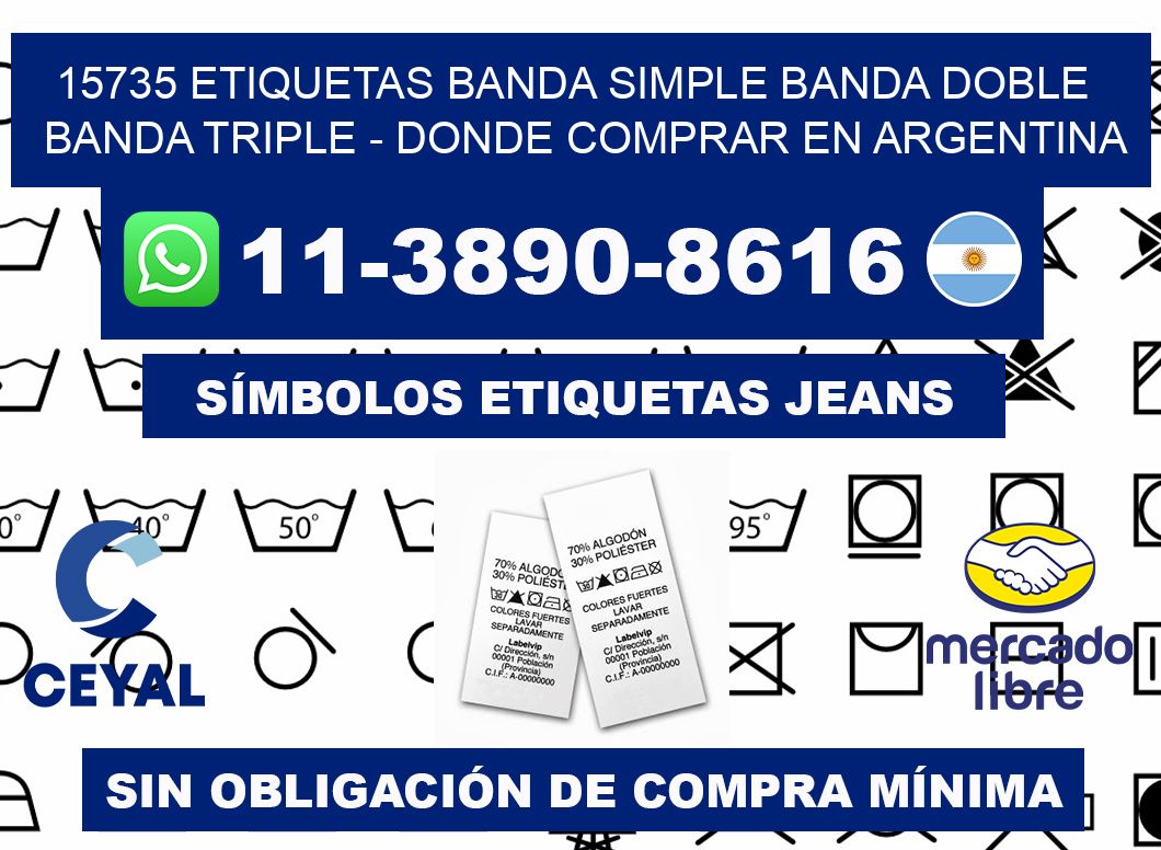 15735 etiquetas banda simple banda doble banda triple - Donde Comprar en Argentina