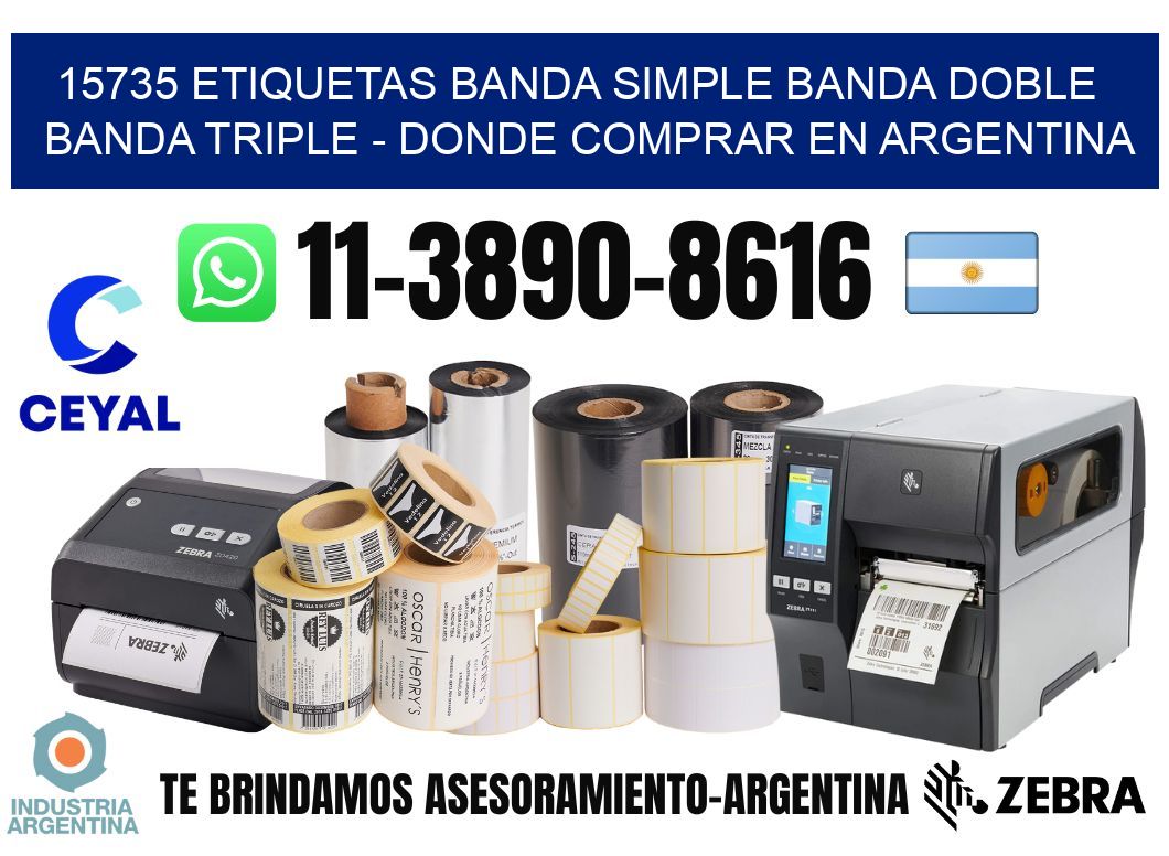 15735 etiquetas banda simple banda doble banda triple - Donde Comprar en Argentina