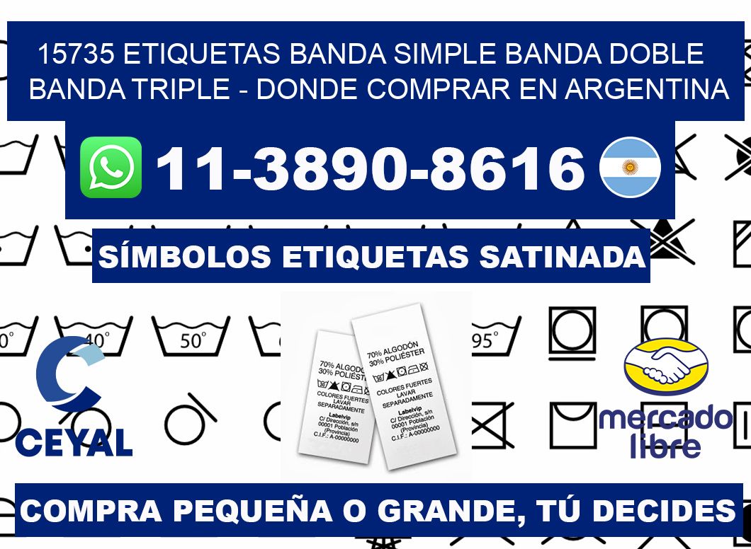 15735 etiquetas banda simple banda doble banda triple - Donde Comprar en Argentina