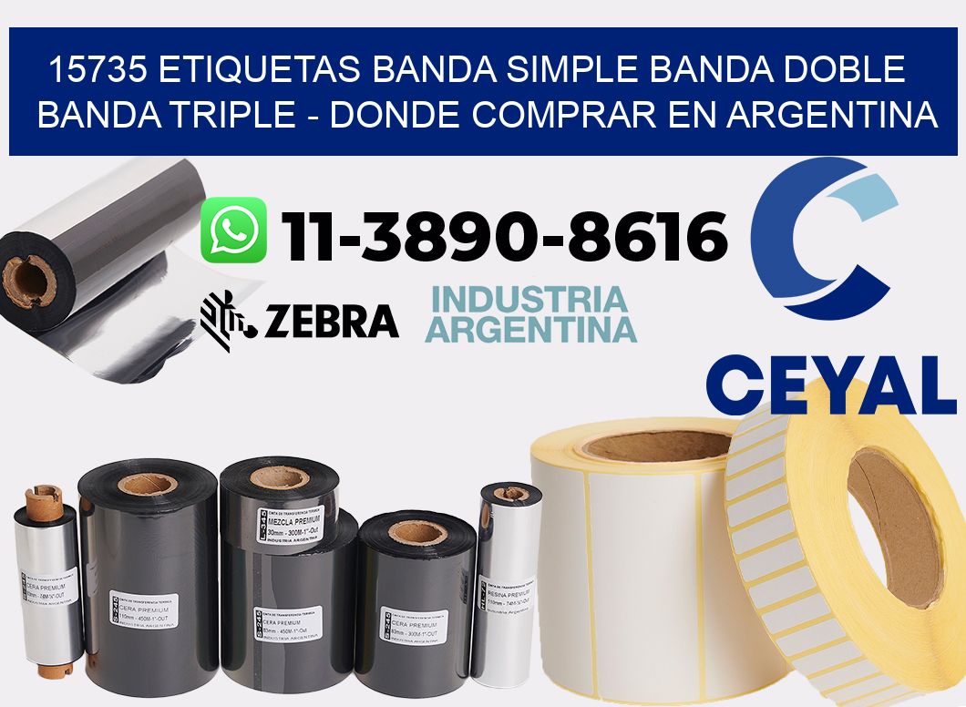 15735 etiquetas banda simple banda doble banda triple - Donde Comprar en Argentina