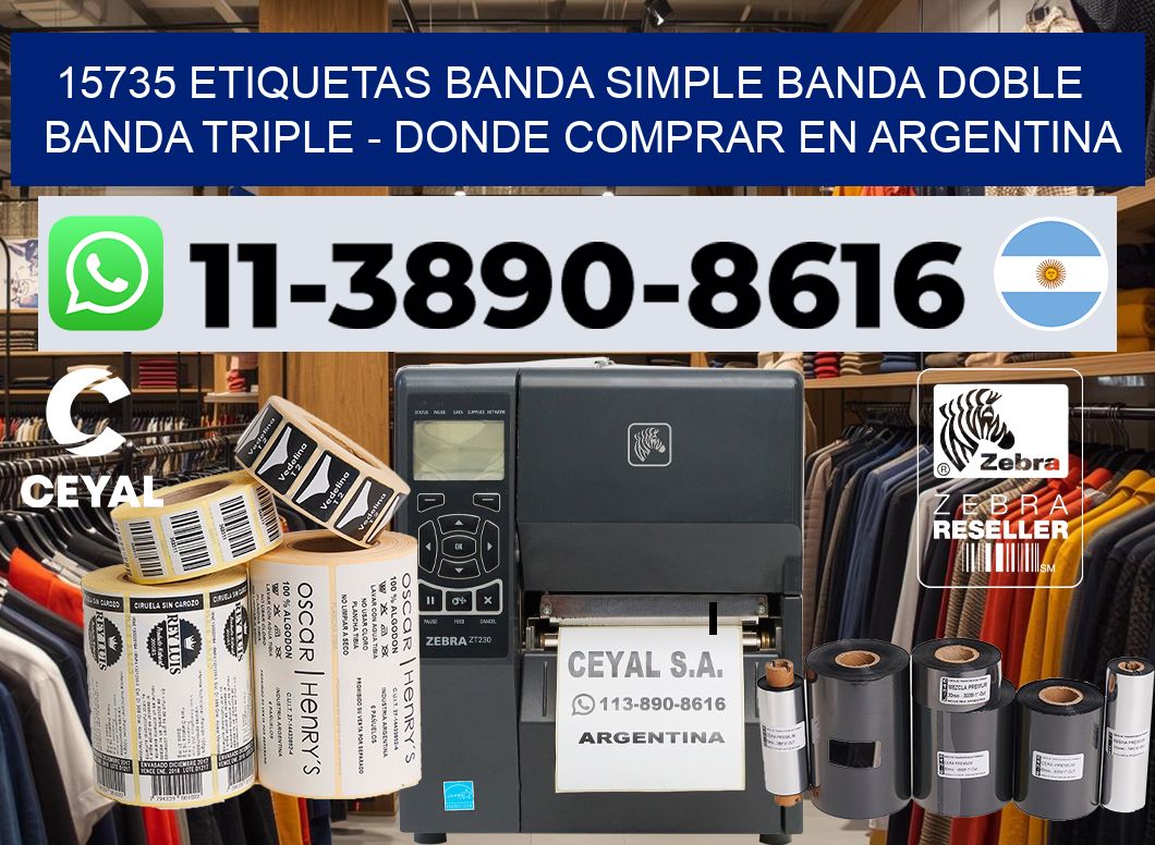 15735 etiquetas banda simple banda doble banda triple – Donde Comprar en Argentina