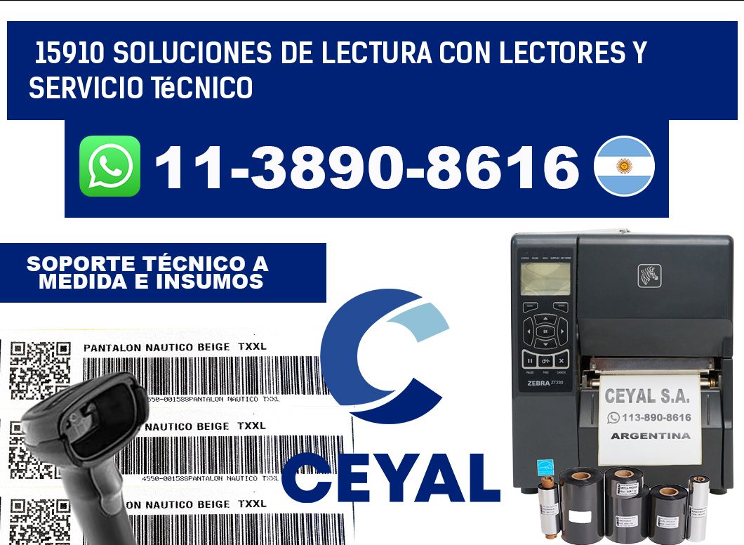 15910 Soluciones de lectura con lectores y Servicio Técnico