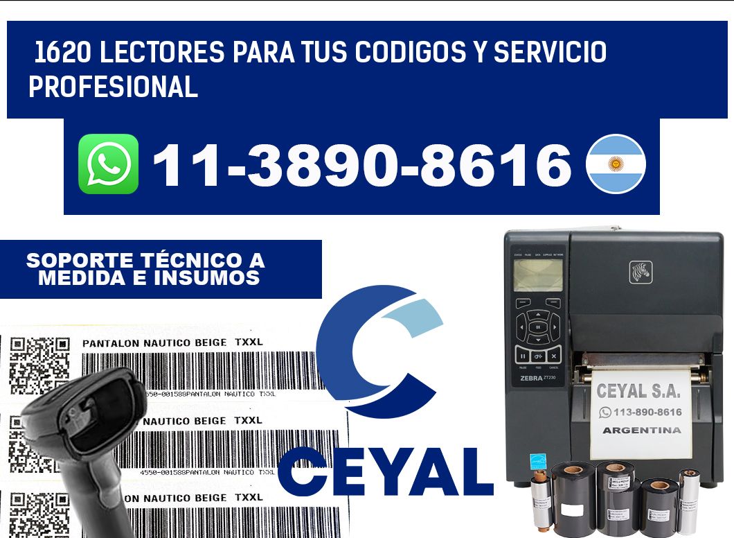 1620 Lectores para tus codigos y Servicio Profesional