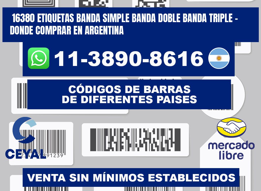 16380 etiquetas banda simple banda doble banda triple - Donde Comprar en Argentina