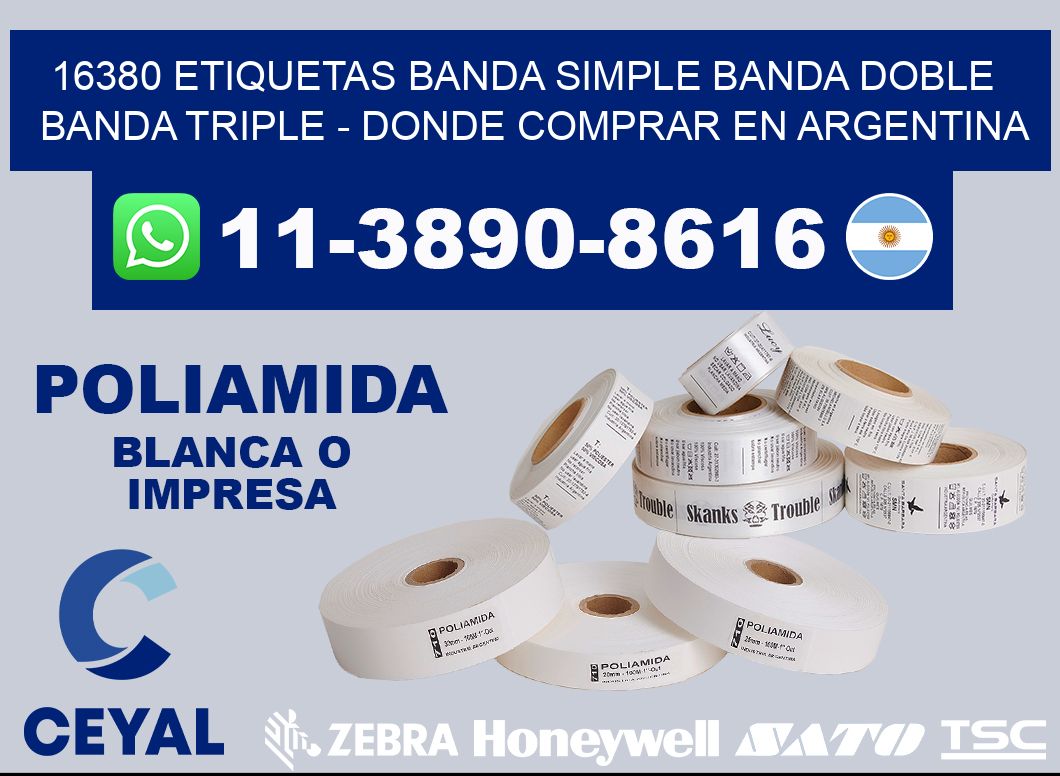 16380 etiquetas banda simple banda doble banda triple - Donde Comprar en Argentina
