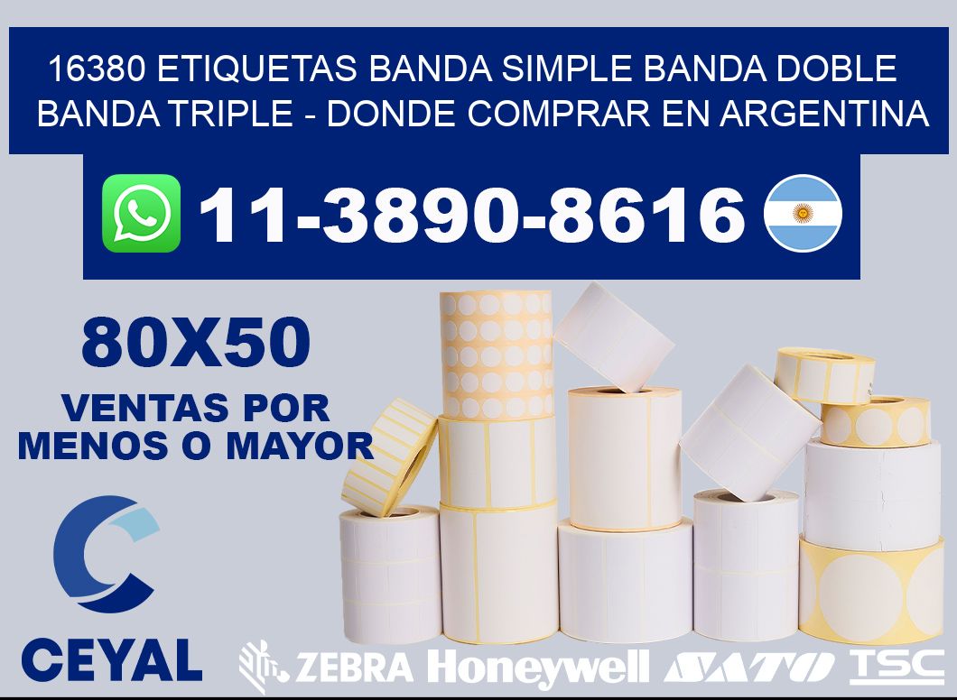 16380 etiquetas banda simple banda doble banda triple - Donde Comprar en Argentina