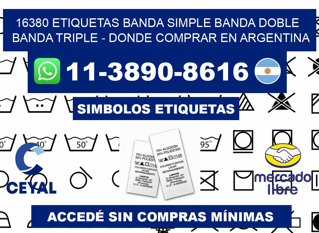 16380 etiquetas banda simple banda doble banda triple - Donde Comprar en Argentina