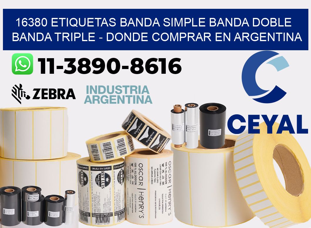 16380 etiquetas banda simple banda doble banda triple - Donde Comprar en Argentina