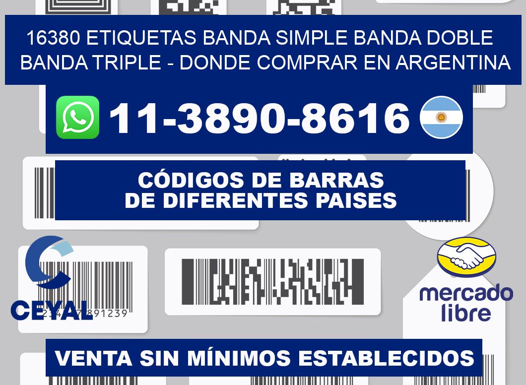 16380 etiquetas banda simple banda doble banda triple - Donde Comprar en Argentina
