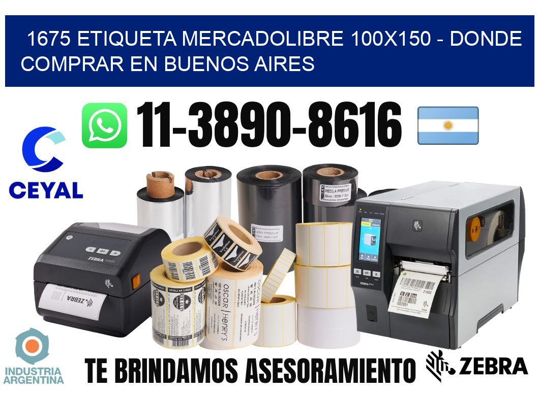 1675 etiqueta MercadoLibre 100x150 - Donde Comprar en Buenos Aires