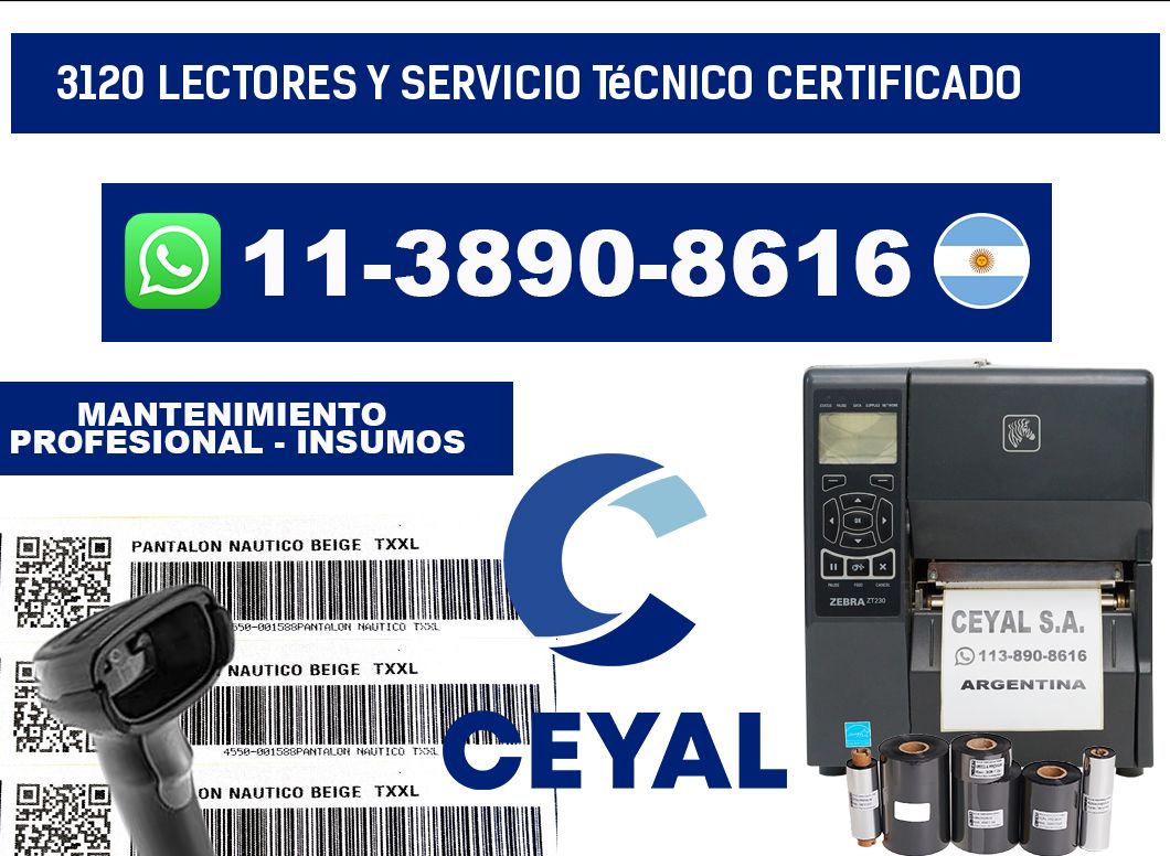 3120 Lectores y Servicio Técnico Certificado
