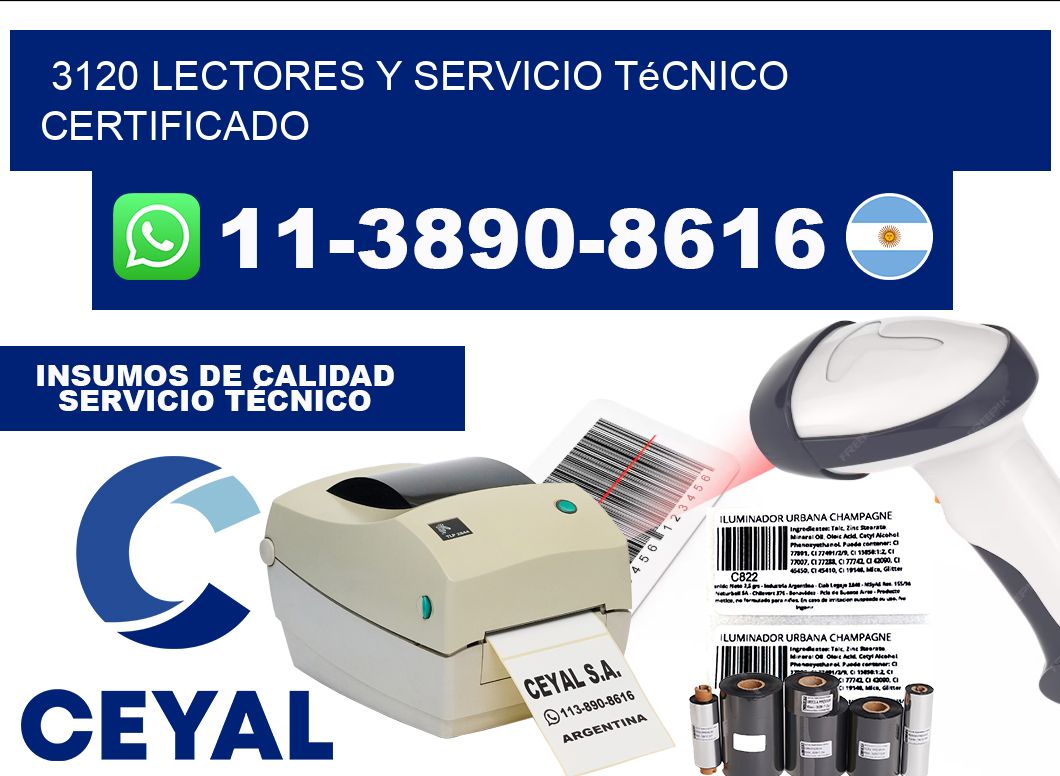 3120 Lectores y Servicio Técnico Certificado