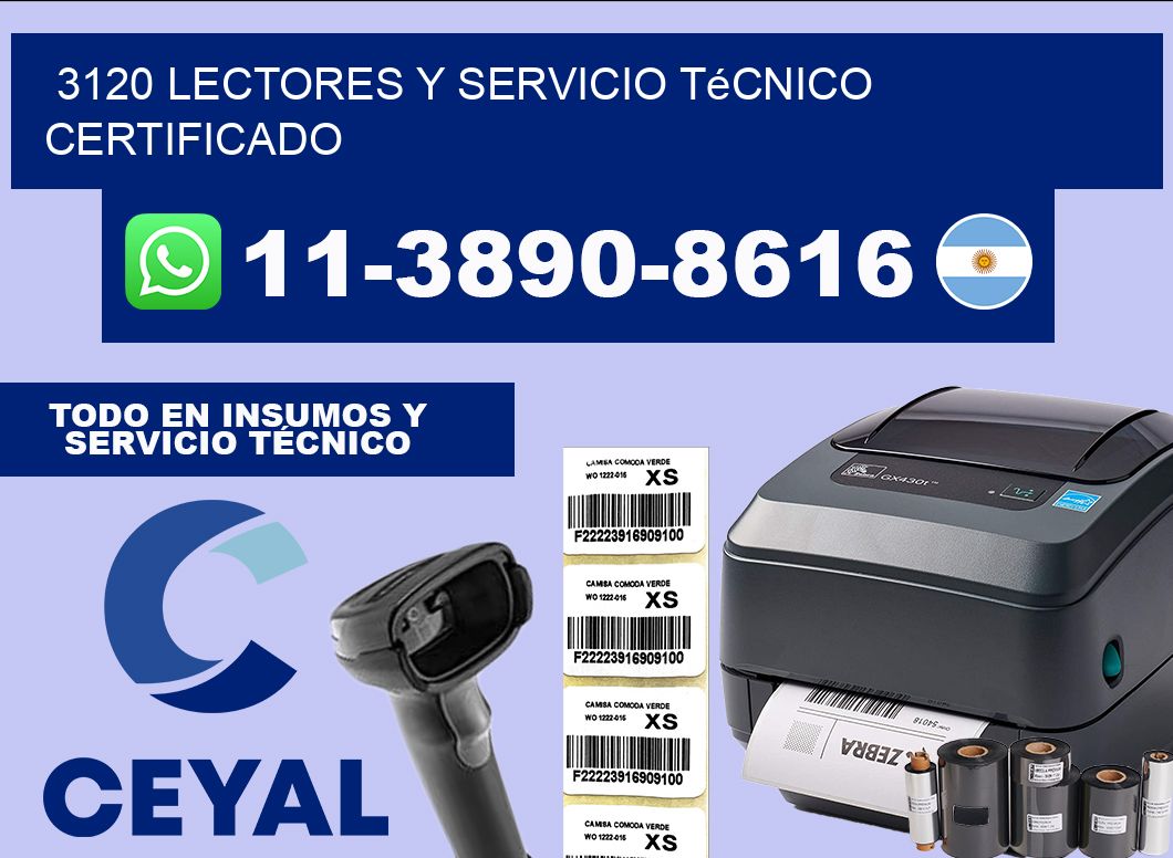 3120 Lectores y Servicio Técnico Certificado