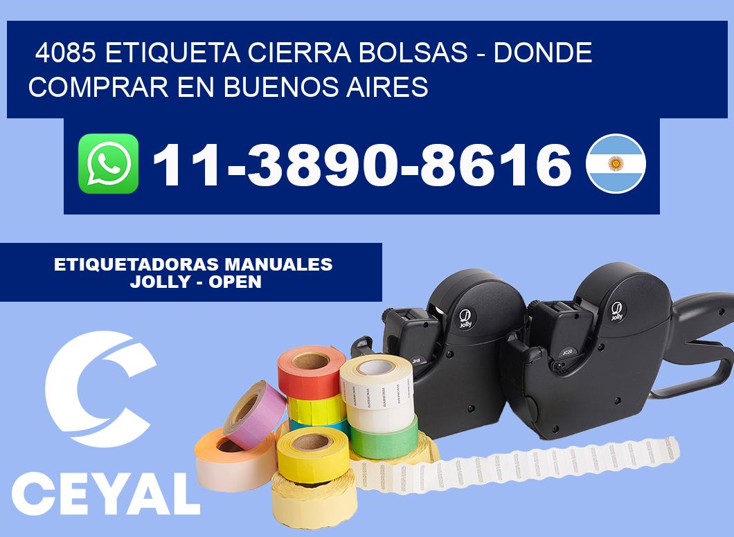 4085 etiqueta Cierra Bolsas - Donde Comprar en Buenos Aires