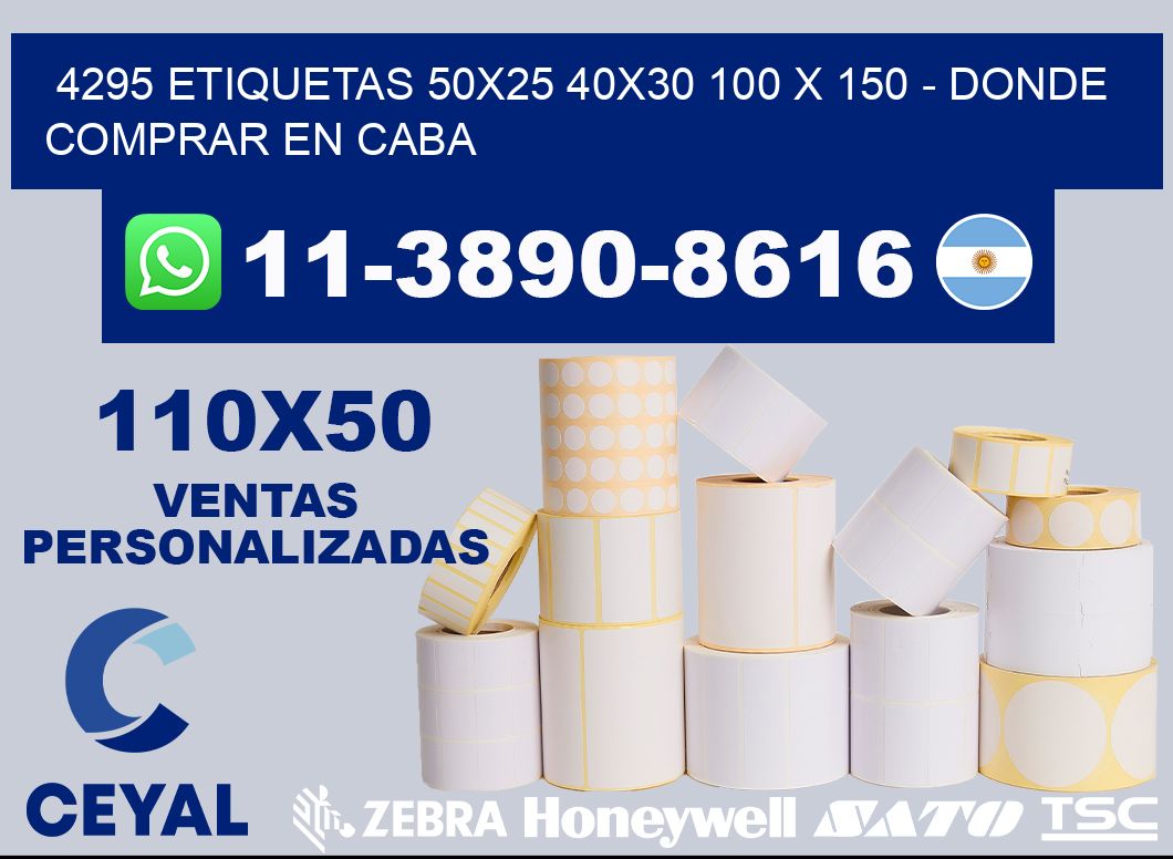 4295 etiquetas 50x25 40x30 100 x 150 - Donde Comprar en Caba