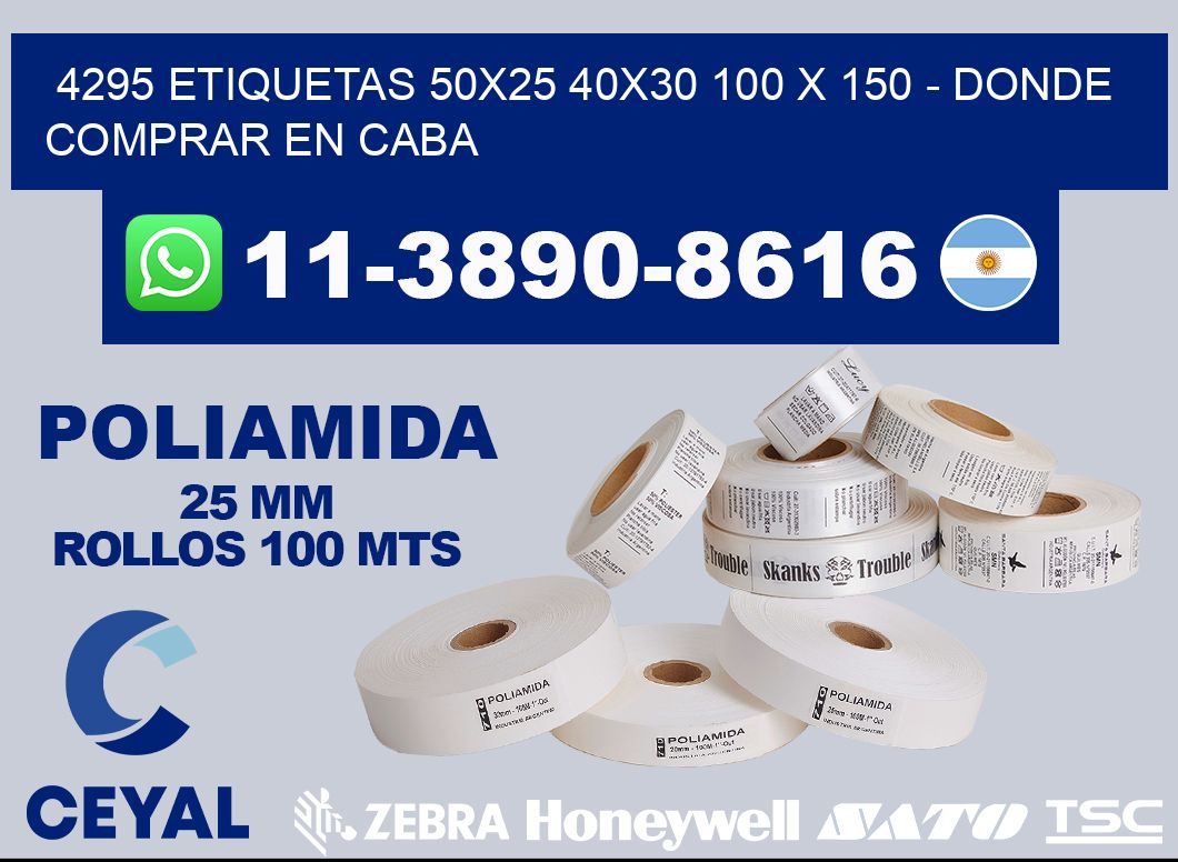 4295 etiquetas 50x25 40x30 100 x 150 - Donde Comprar en Caba