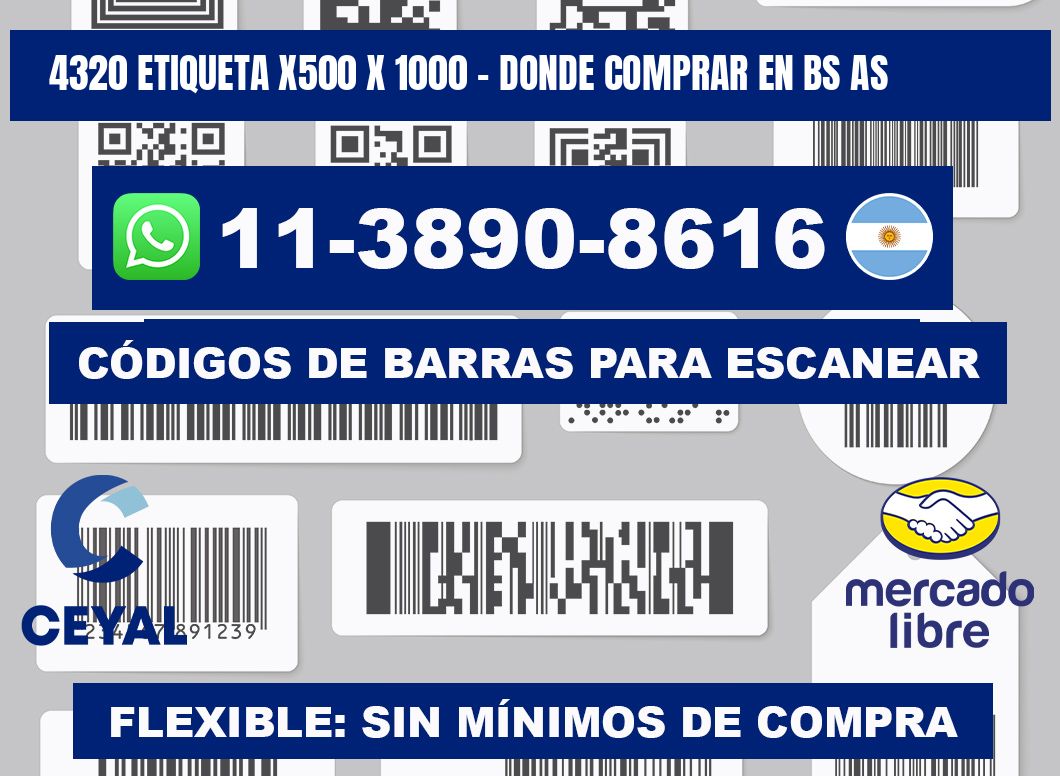 4320 etiqueta x500 x 1000 - Donde Comprar en bs as