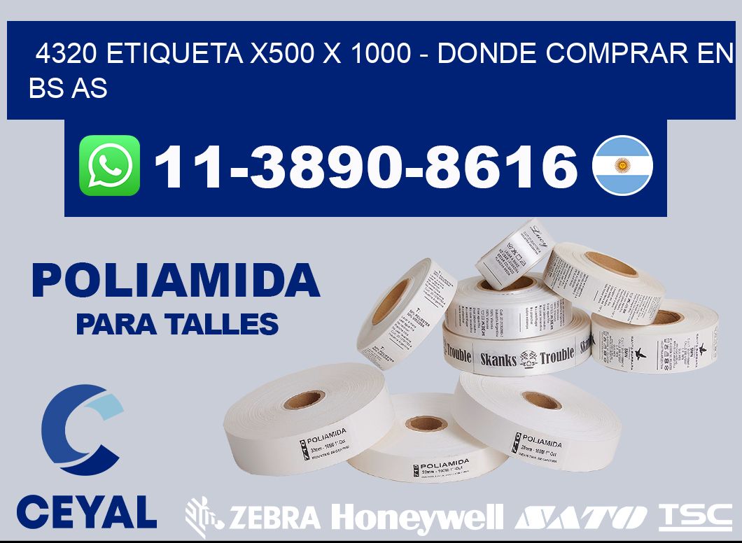 4320 etiqueta x500 x 1000 - Donde Comprar en bs as
