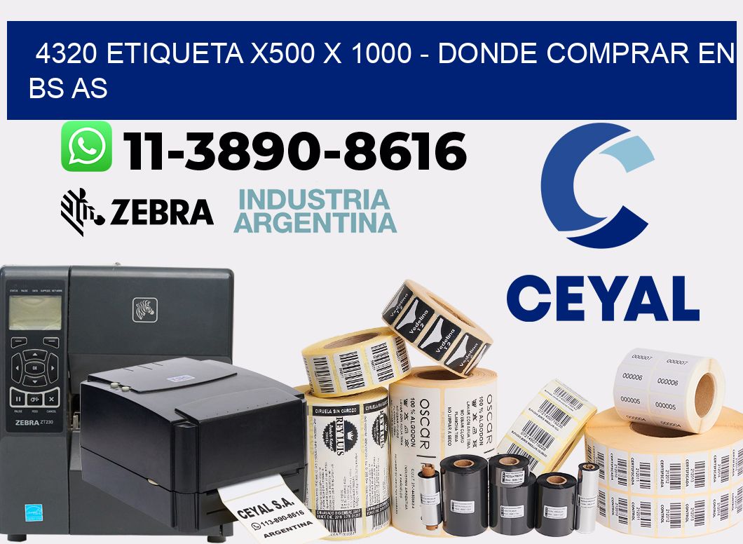 4320 etiqueta x500 x 1000 - Donde Comprar en bs as