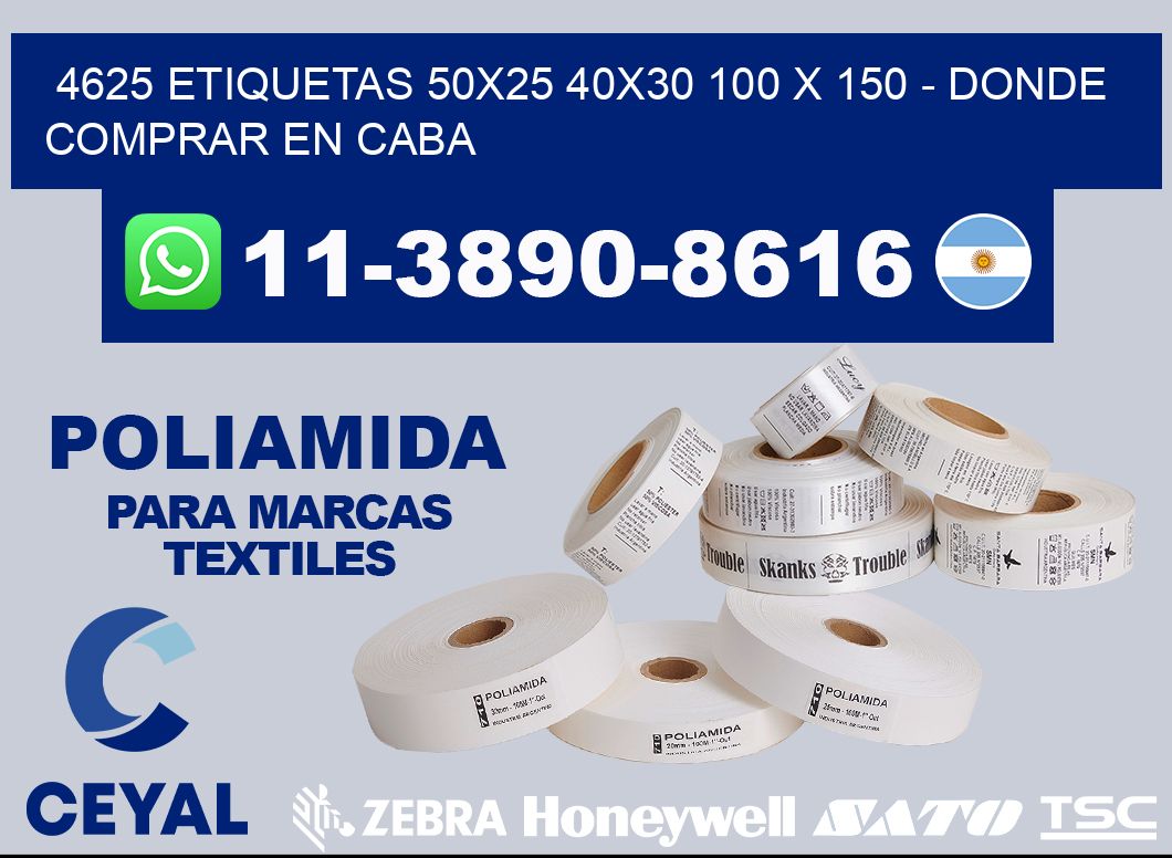 4625 etiquetas 50x25 40x30 100 x 150 - Donde Comprar en Caba
