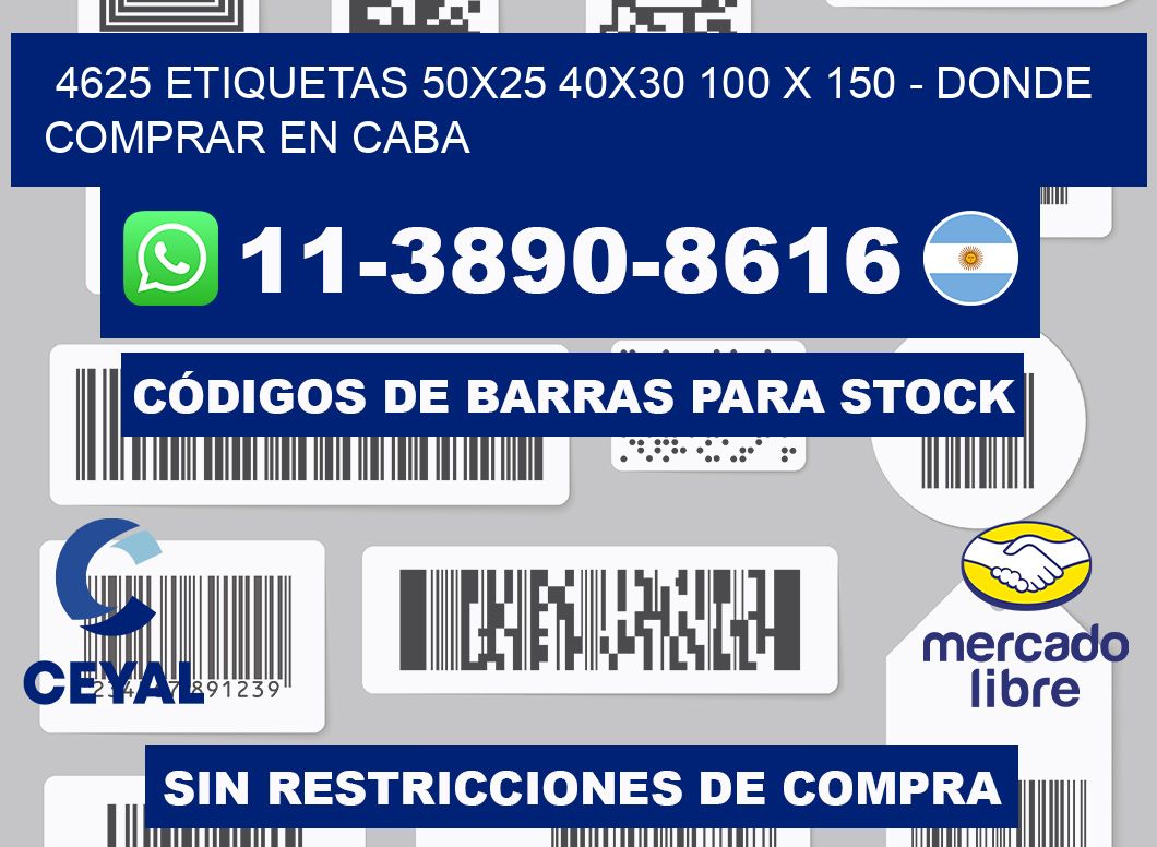 4625 etiquetas 50x25 40x30 100 x 150 - Donde Comprar en Caba