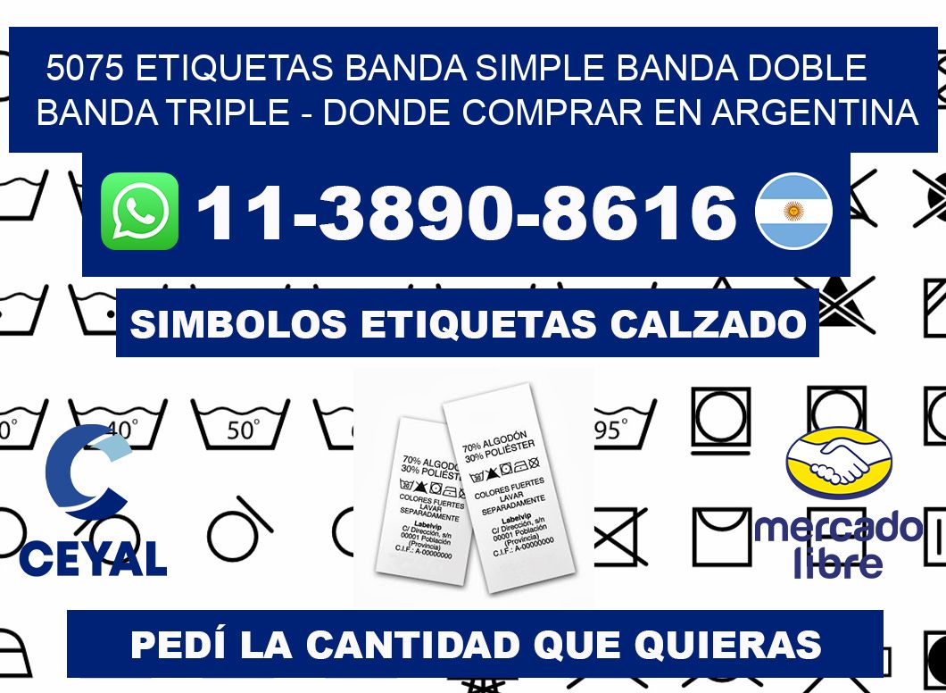 5075 etiquetas banda simple banda doble banda triple - Donde Comprar en Argentina