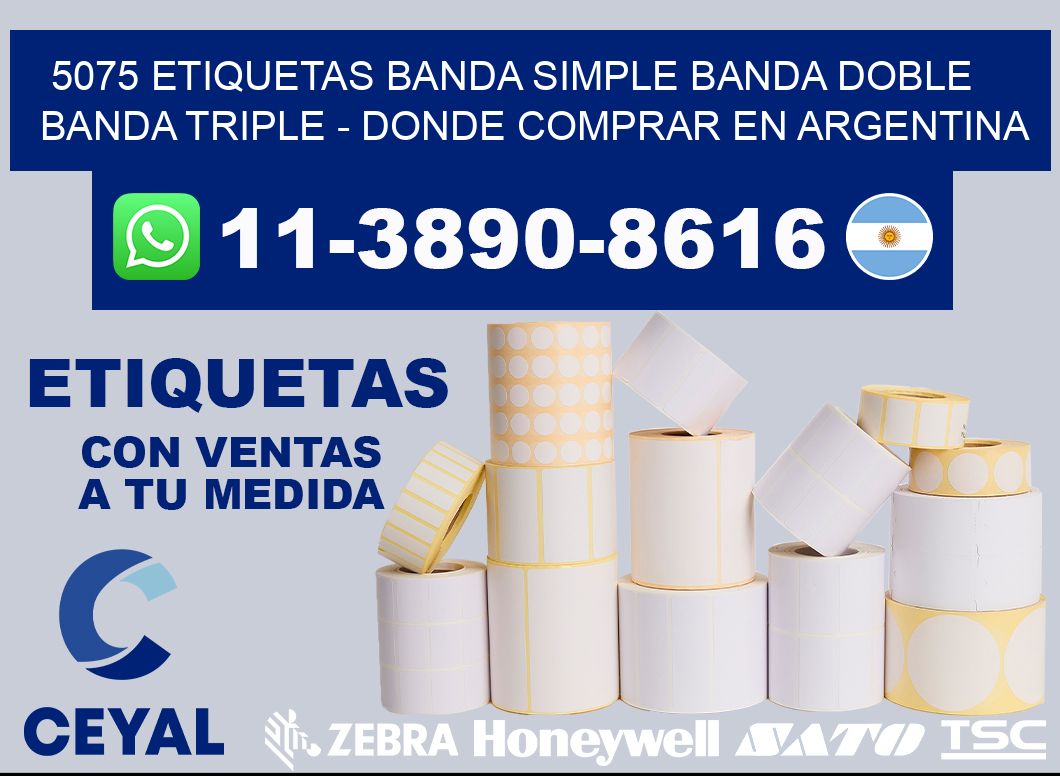 5075 etiquetas banda simple banda doble banda triple - Donde Comprar en Argentina