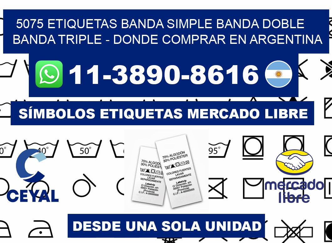 5075 etiquetas banda simple banda doble banda triple - Donde Comprar en Argentina