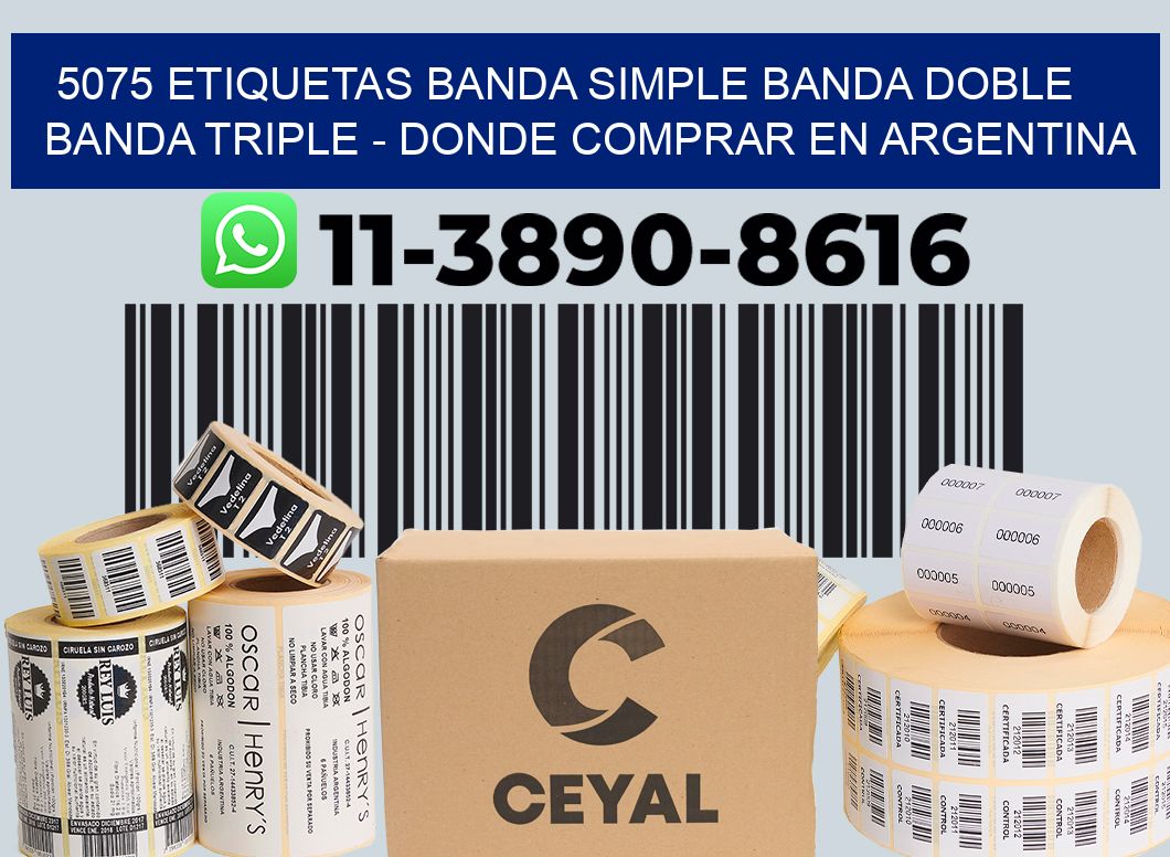 5075 etiquetas banda simple banda doble banda triple - Donde Comprar en Argentina