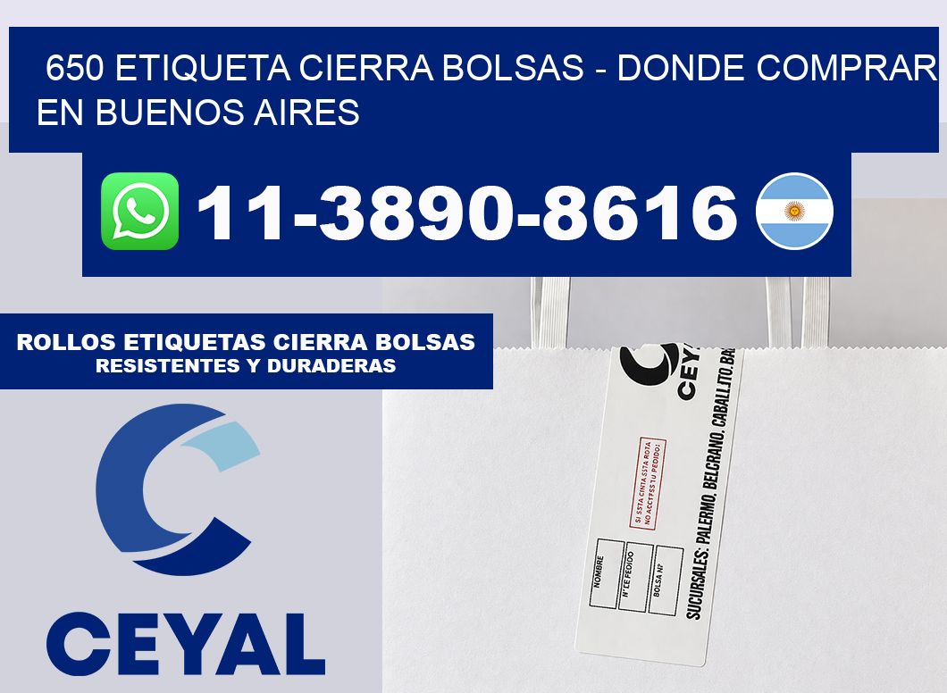 650 etiqueta Cierra Bolsas – Donde Comprar en Buenos Aires
