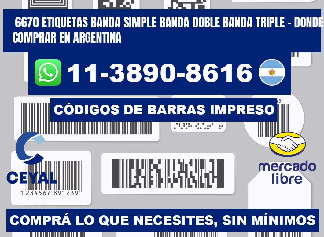 6670 etiquetas banda simple banda doble banda triple - Donde Comprar en Argentina