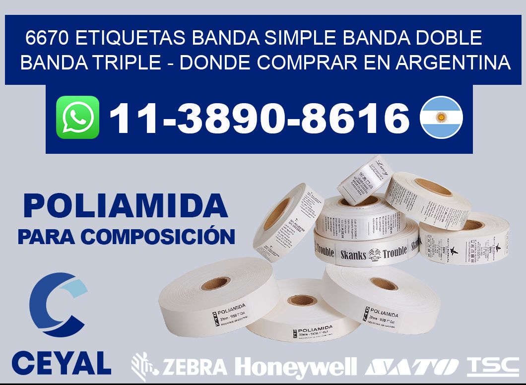 6670 etiquetas banda simple banda doble banda triple - Donde Comprar en Argentina