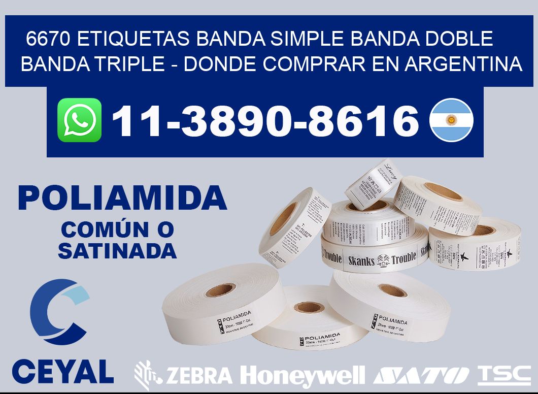 6670 etiquetas banda simple banda doble banda triple - Donde Comprar en Argentina