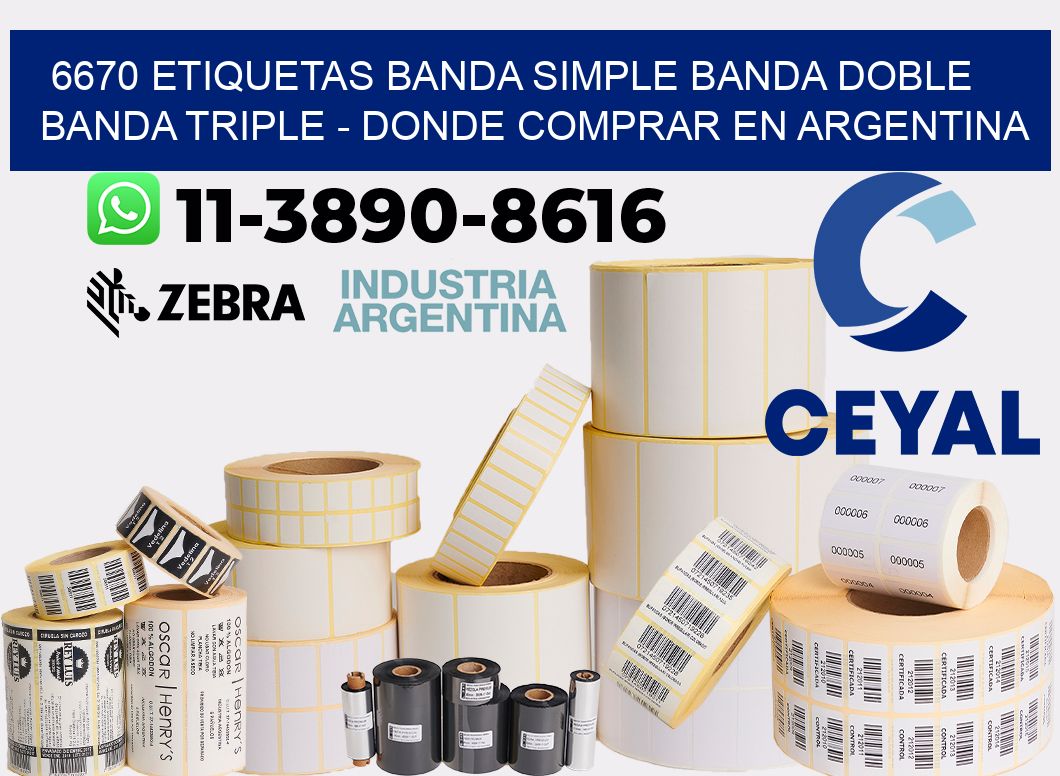 6670 etiquetas banda simple banda doble banda triple - Donde Comprar en Argentina
