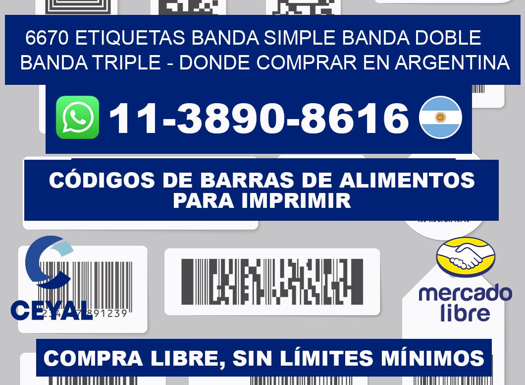 6670 etiquetas banda simple banda doble banda triple - Donde Comprar en Argentina