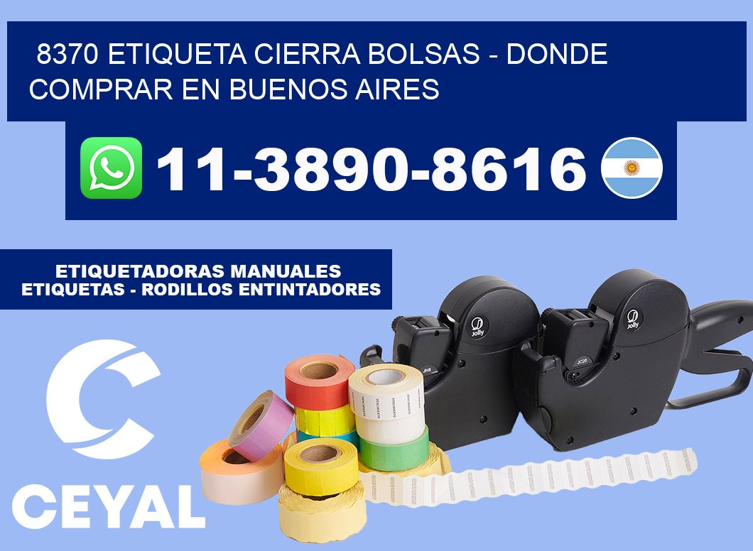 8370 etiqueta Cierra Bolsas - Donde Comprar en Buenos Aires