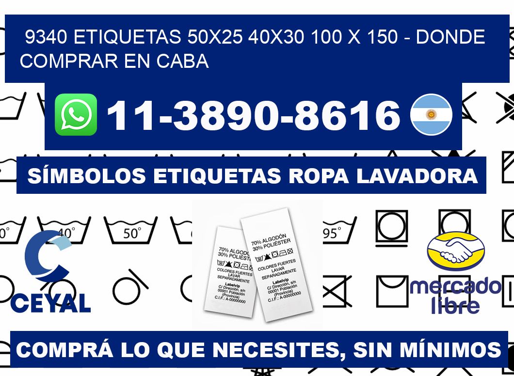 9340 etiquetas 50x25 40x30 100 x 150 - Donde Comprar en Caba