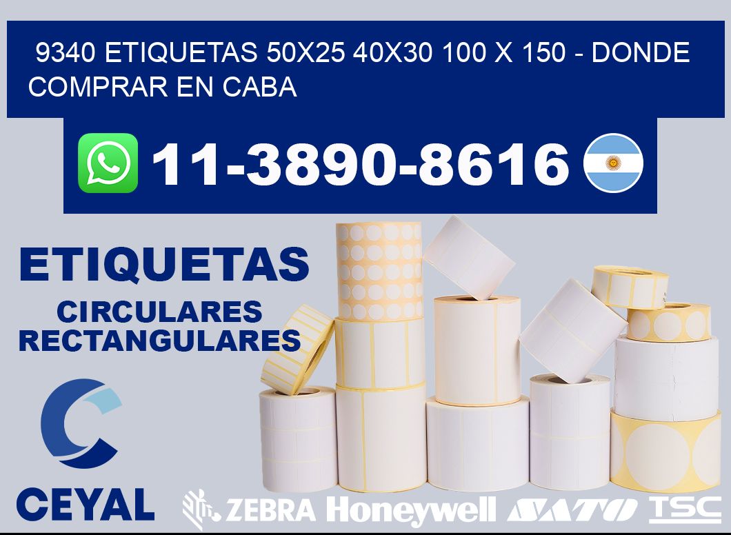 9340 etiquetas 50x25 40x30 100 x 150 - Donde Comprar en Caba
