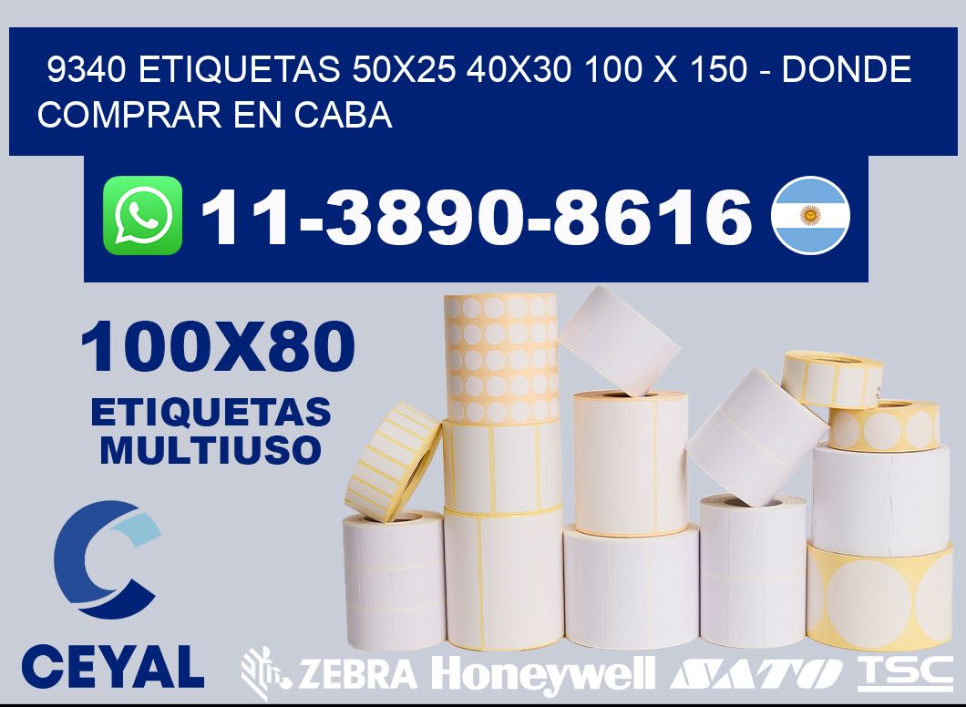 9340 etiquetas 50x25 40x30 100 x 150 - Donde Comprar en Caba