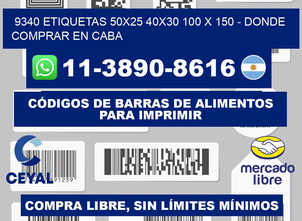 9340 etiquetas 50x25 40x30 100 x 150 - Donde Comprar en Caba