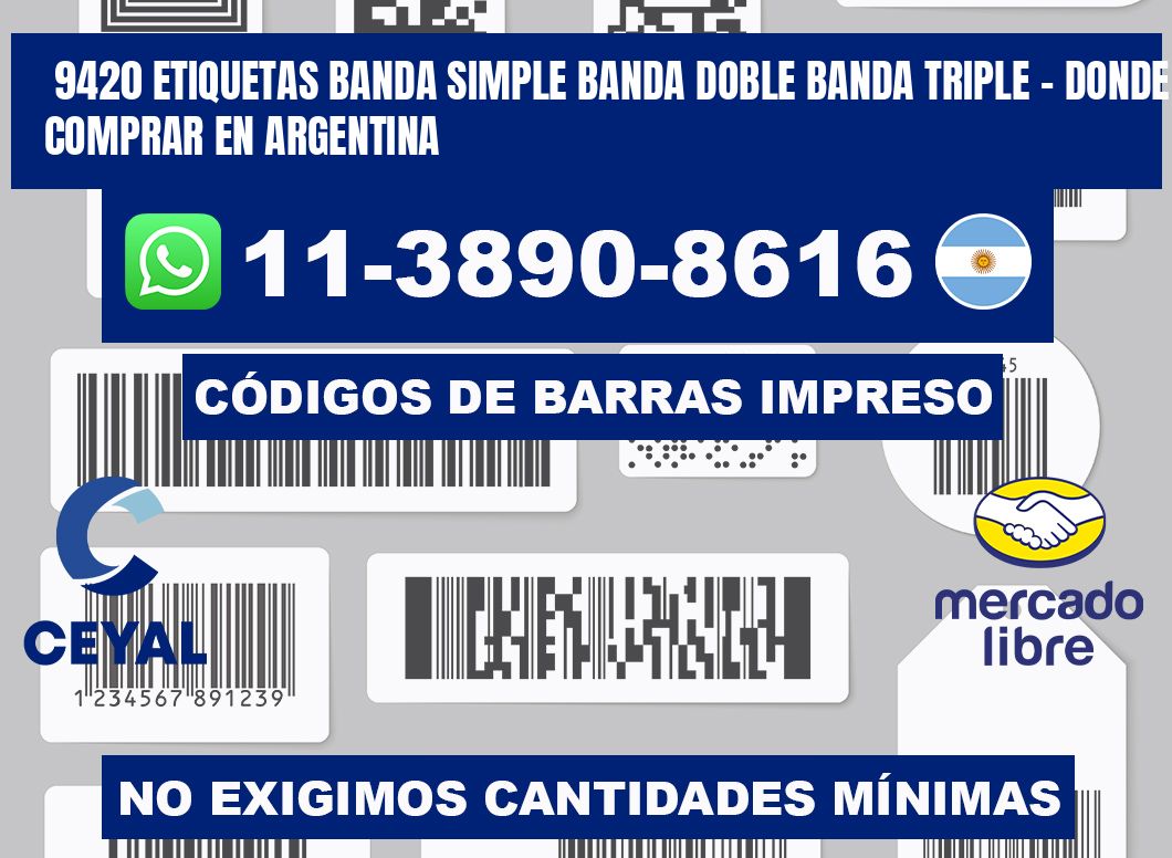 9420 etiquetas banda simple banda doble banda triple - Donde Comprar en Argentina