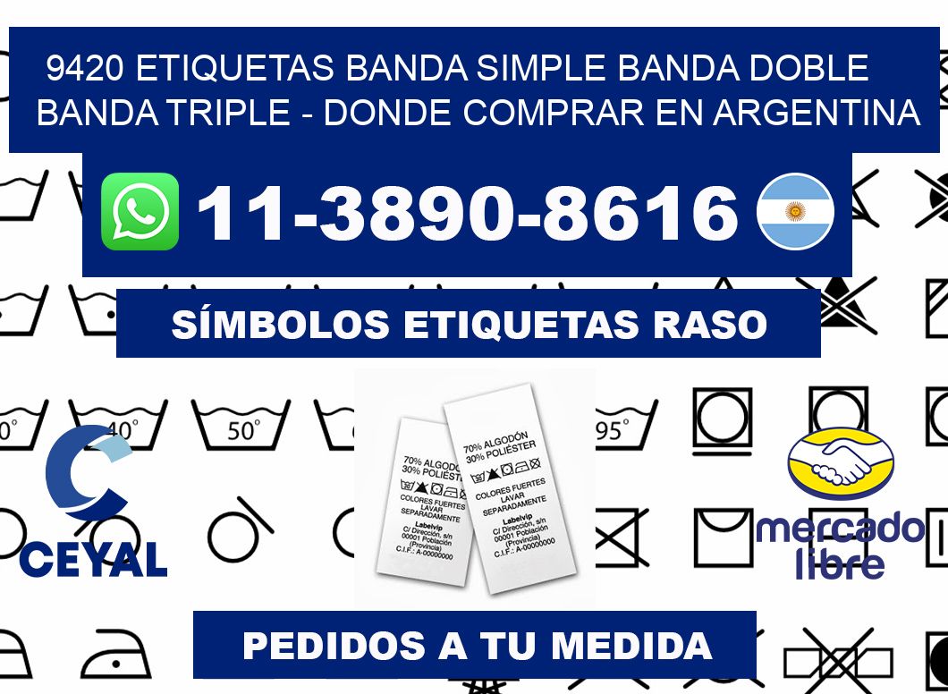 9420 etiquetas banda simple banda doble banda triple - Donde Comprar en Argentina
