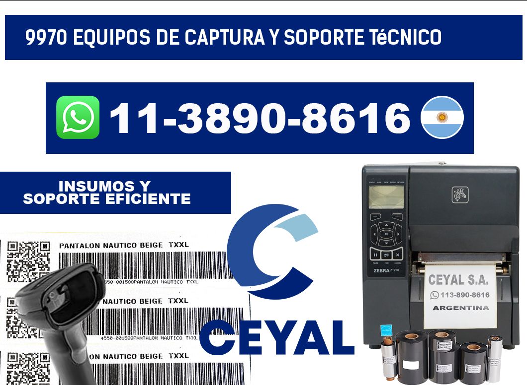 9970 Equipos de Captura y Soporte Técnico