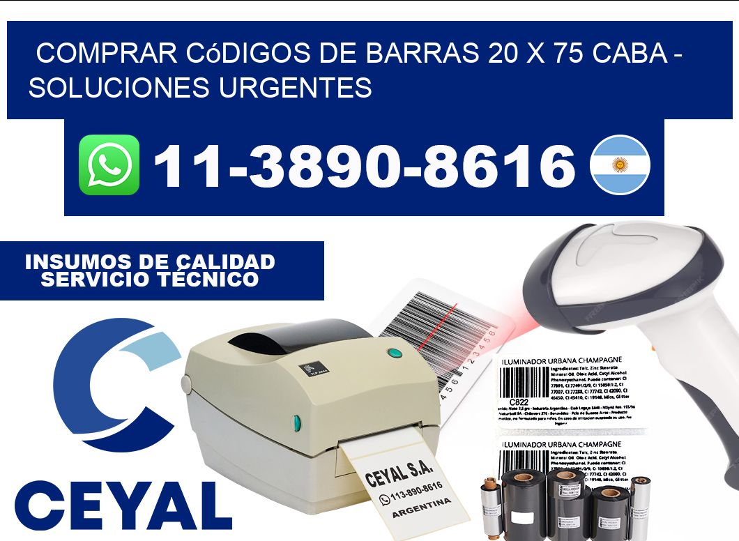 Comprar códigos de barras 20 x 75 CABA - soluciones urgentes