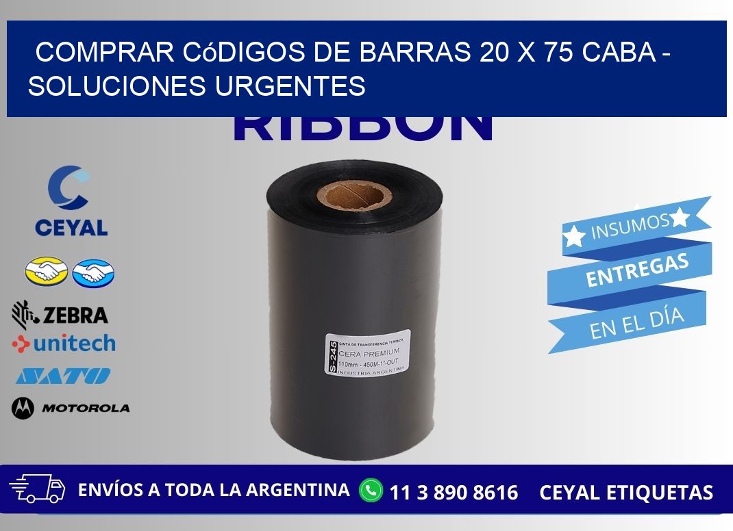 Comprar códigos de barras 20 x 75 CABA - soluciones urgentes