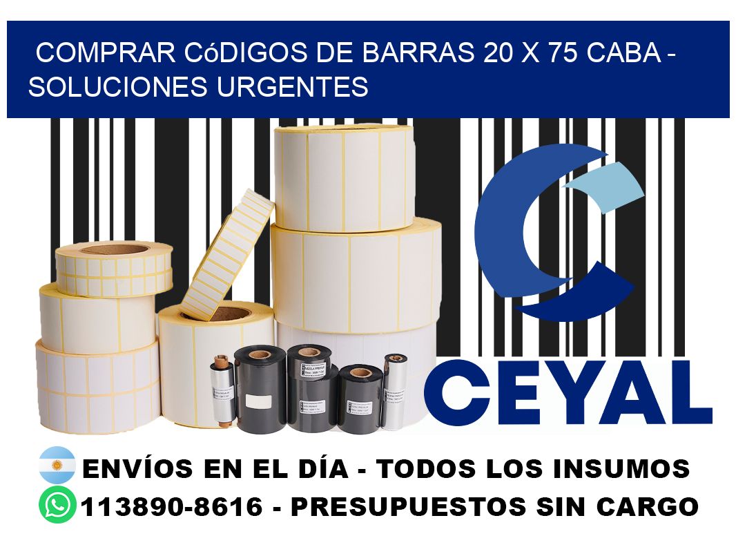 Comprar códigos de barras 20 x 75 CABA - soluciones urgentes